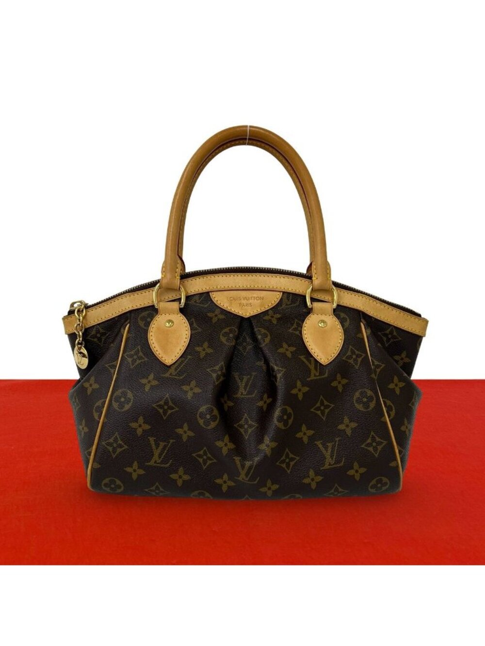 Louis Vuitton Tivoli PM Monogram Leather Mini Boston Bag Brown